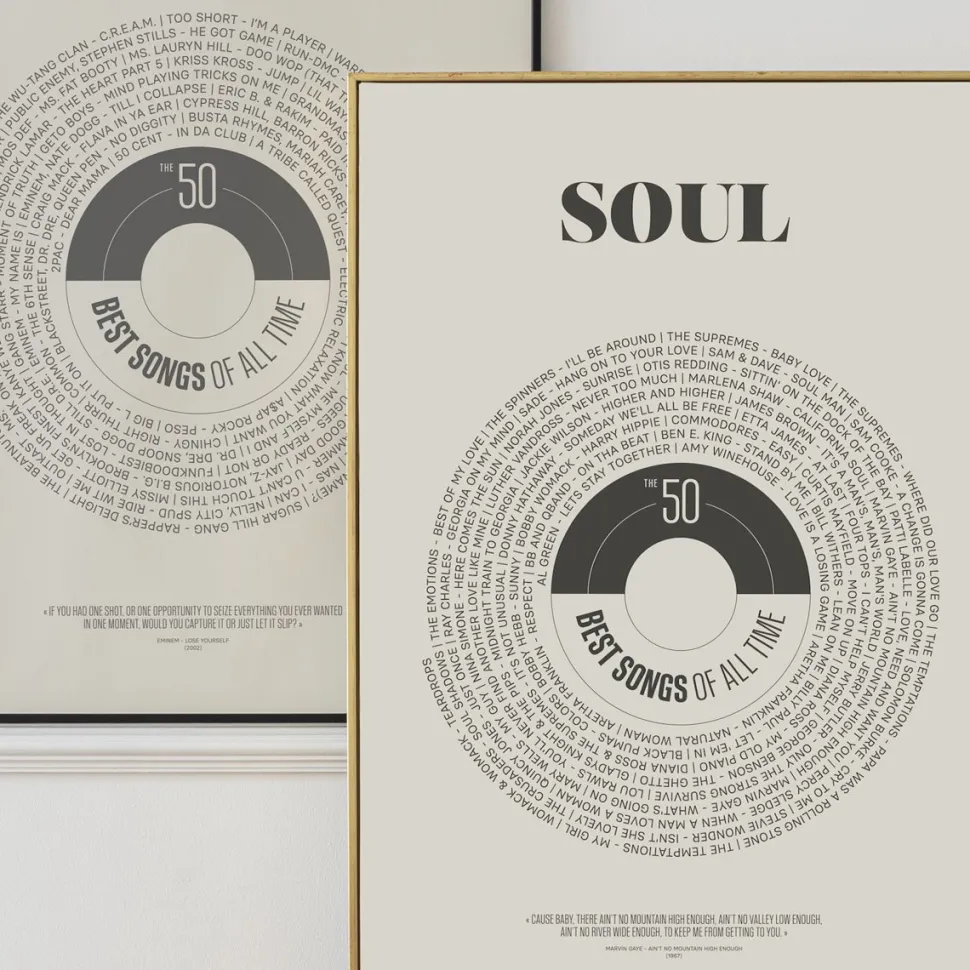 Shop Affiche La playlist parfaite - Soul Affiches|Décoration Et Cocooning