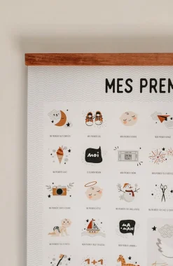 Shop Affiche Mes premières fois à tamponner Enfant 1 à 3 Ans|Naissance