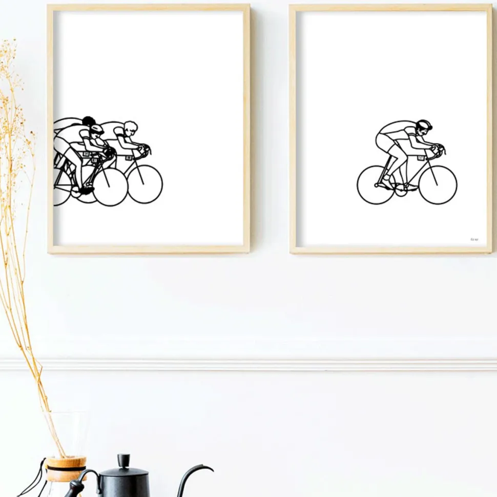 Outlet Affiches diptyques Les Sportifs Affiches|Décoration Et Cocooning