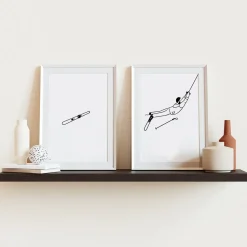 Outlet Affiches diptyques Les Sportifs Affiches|Décoration Et Cocooning