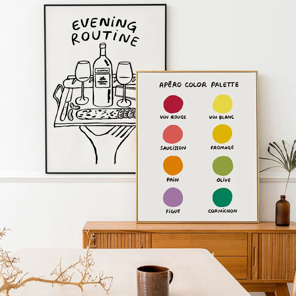 Outlet Affiches illustrées apéro Affiches|Décoration Et Cocooning