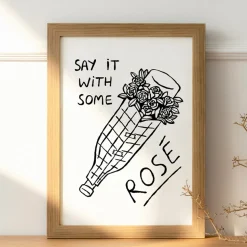 Fashion Affiches illustrées rosé / champagne Affiches|Décoration Et Cocooning