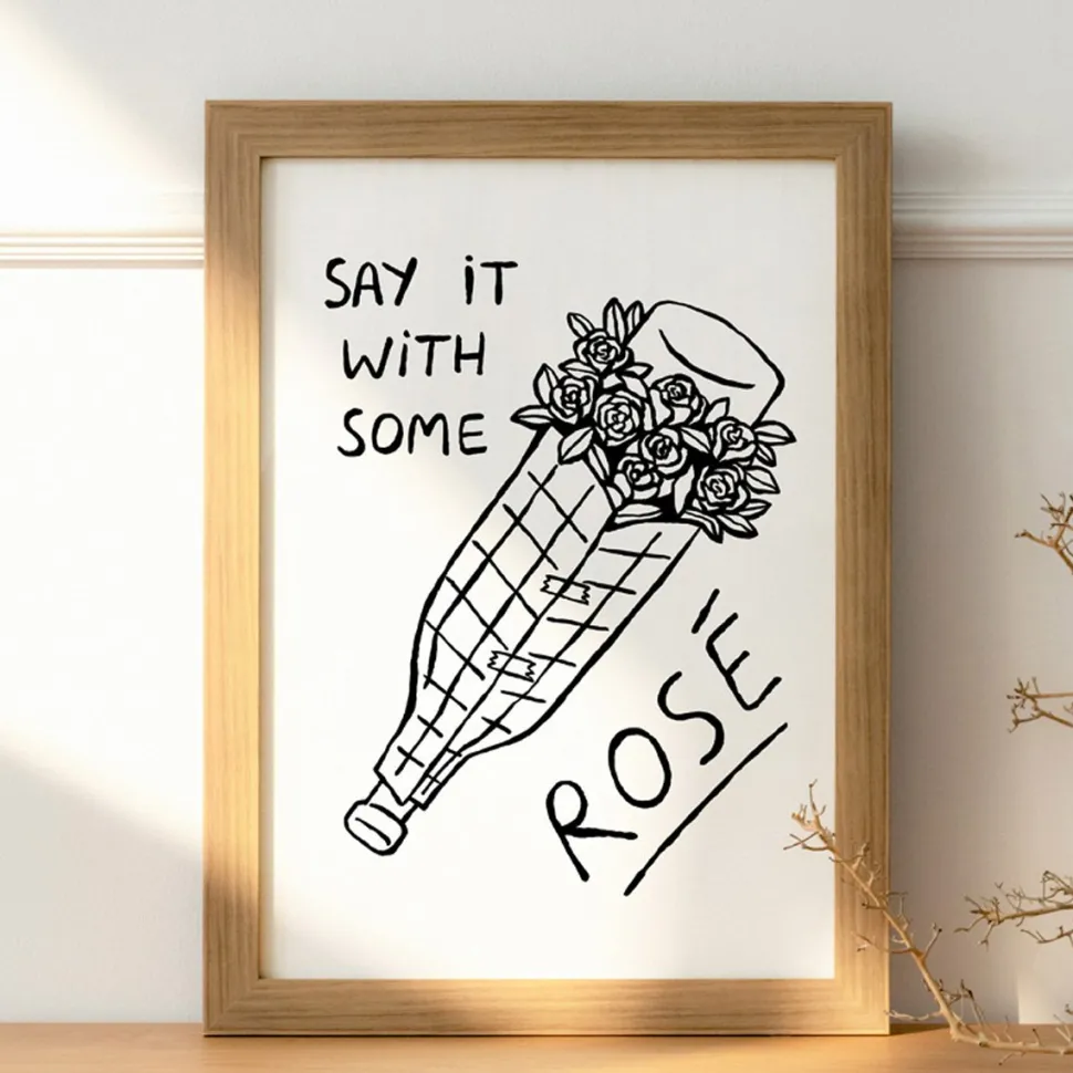 Fashion Affiches illustrées rosé / champagne Affiches|Décoration Et Cocooning