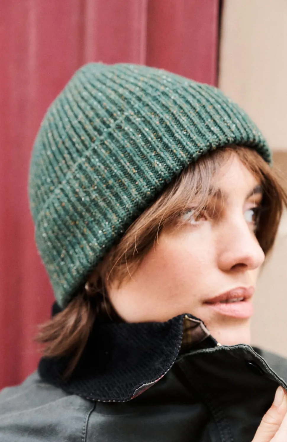 Cheap Bonnet moucheté en laine mérinos Femme Mode Et Accessoires|Mode Et Accessoires