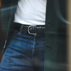 Shop Ceinture tressée en cuir Homme Petite Maroquinerie|Mode Et Accessoires