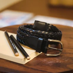 Shop Ceinture tressée en cuir Homme Petite Maroquinerie|Mode Et Accessoires