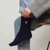 Clearance Chaussettes brodées Coeur Mama Femme Mode Et Accessoires