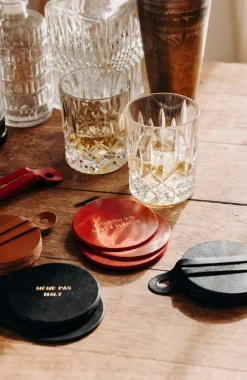 New Dessous de verres en cuir Cocktails Et Spiritueux|Vin Et Bière