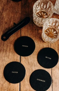 New Dessous de verres en cuir Cocktails Et Spiritueux|Vin Et Bière