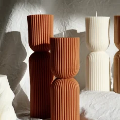 Discount Duo de bougies géométriques en cire végétale Décoration Et Cocooning