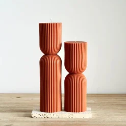 Discount Duo de bougies géométriques en cire végétale Décoration Et Cocooning