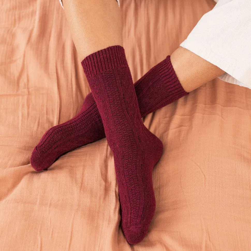 Cheap Duo de chaussettes pour femme en laine et cachemire Femme Mode Et Accessoires