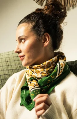 Best Foulard duo Léopard - Vert Enfant/Femme 3 à 6 Ans|1 à 3 Ans