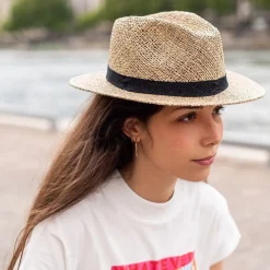 Cheap Panama en paille naturelle Femme Mode Et Accessoires