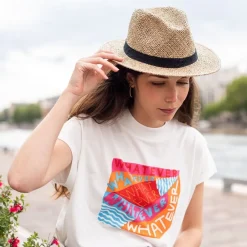 Cheap Panama en paille naturelle Femme Mode Et Accessoires