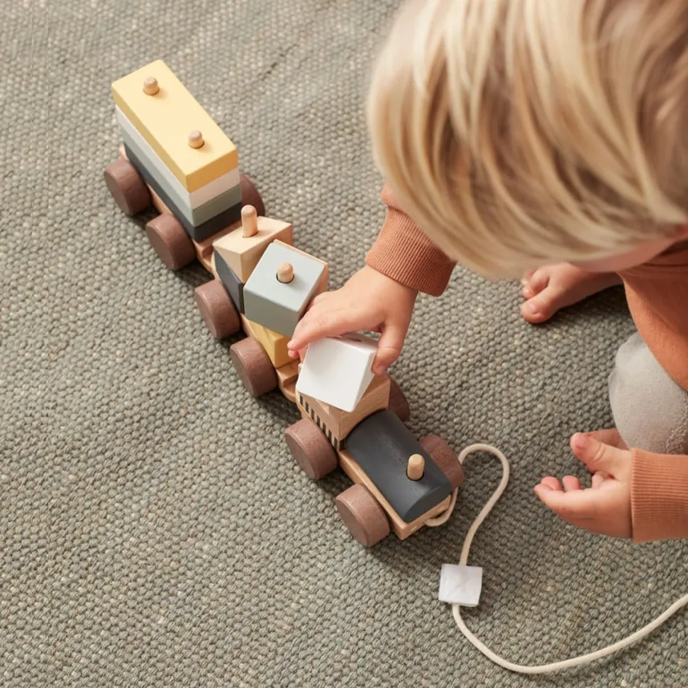 Sale Petit train empilable en bois Enfant 3 à 6 Ans|1 à 3 Ans