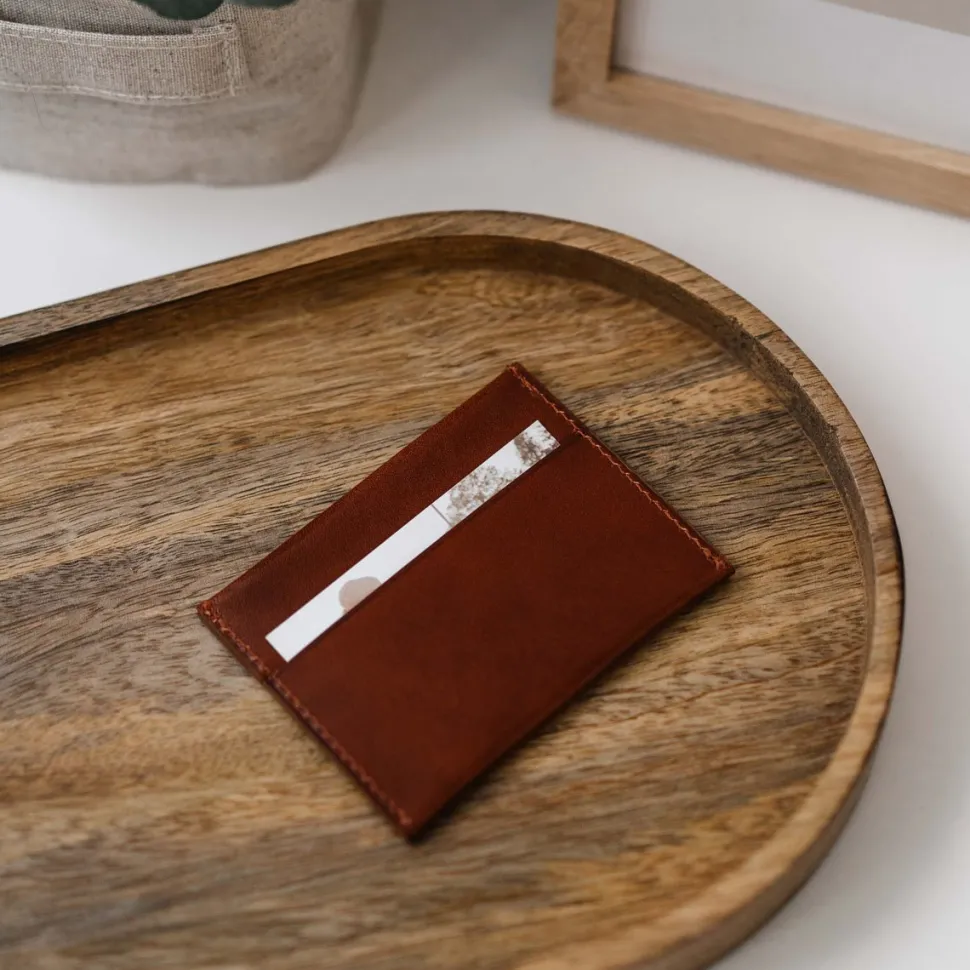 Shop Porte-cartes slim en cuir Femme Petite Maroquinerie|Petite Maroquinerie