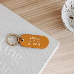 Sale Porte-clé à message en cuir Homme Petite Maroquinerie|Mode Et Accessoires