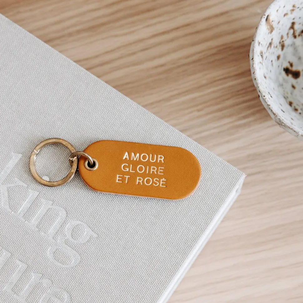 Sale Porte-clé à message en cuir Homme Petite Maroquinerie|Mode Et Accessoires