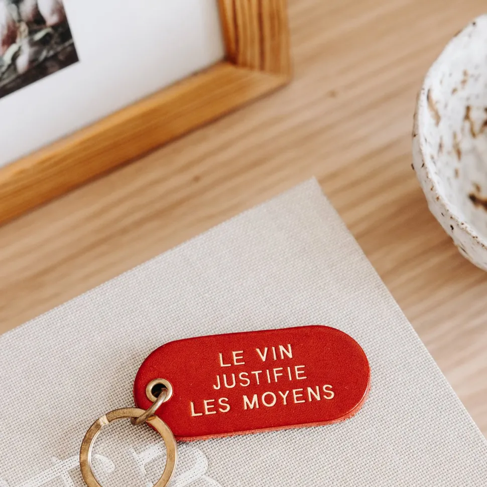 Sale Porte-clé à message en cuir Homme Petite Maroquinerie|Mode Et Accessoires