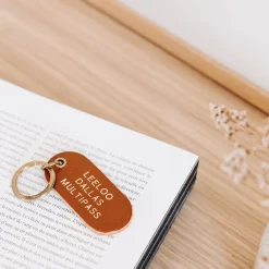 Sale Porte-clé à message en cuir Homme Petite Maroquinerie|Mode Et Accessoires