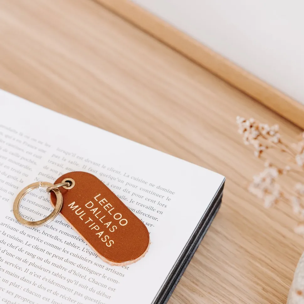 Sale Porte-clé à message en cuir Homme Petite Maroquinerie|Mode Et Accessoires