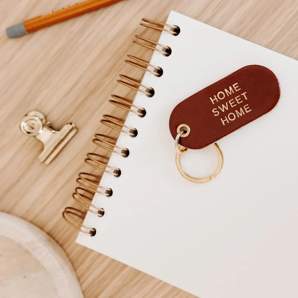 Sale Porte-clé à message en cuir Homme Petite Maroquinerie|Mode Et Accessoires