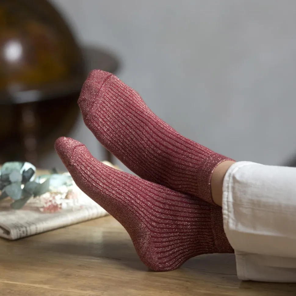Shop Trio de chaussettes à paillettes Femme Mode Et Accessoires
