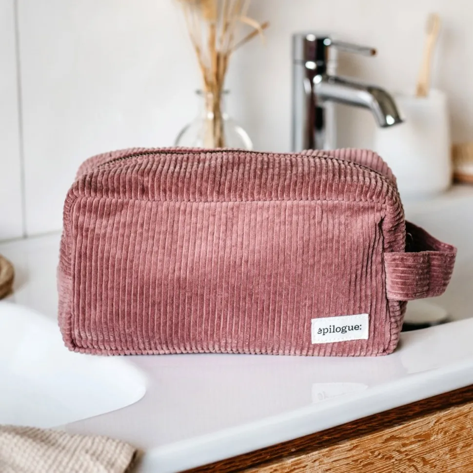 Hot Trousse de toilette en velours côtelé Femme Beauté Et Soin|Sacs Et Cabas