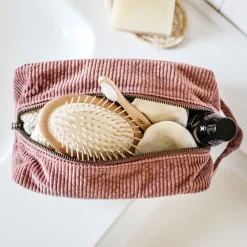 Hot Trousse de toilette en velours côtelé Femme Beauté Et Soin|Sacs Et Cabas