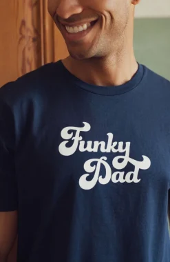 New T-shirt Funky Dad - Navy Homme Mode Et Accessoires