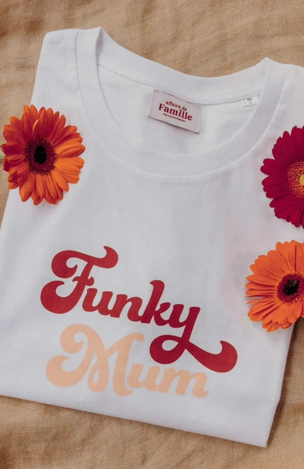 Outlet T-shirt Funky Mum - Blanc Femme Mode Et Accessoires