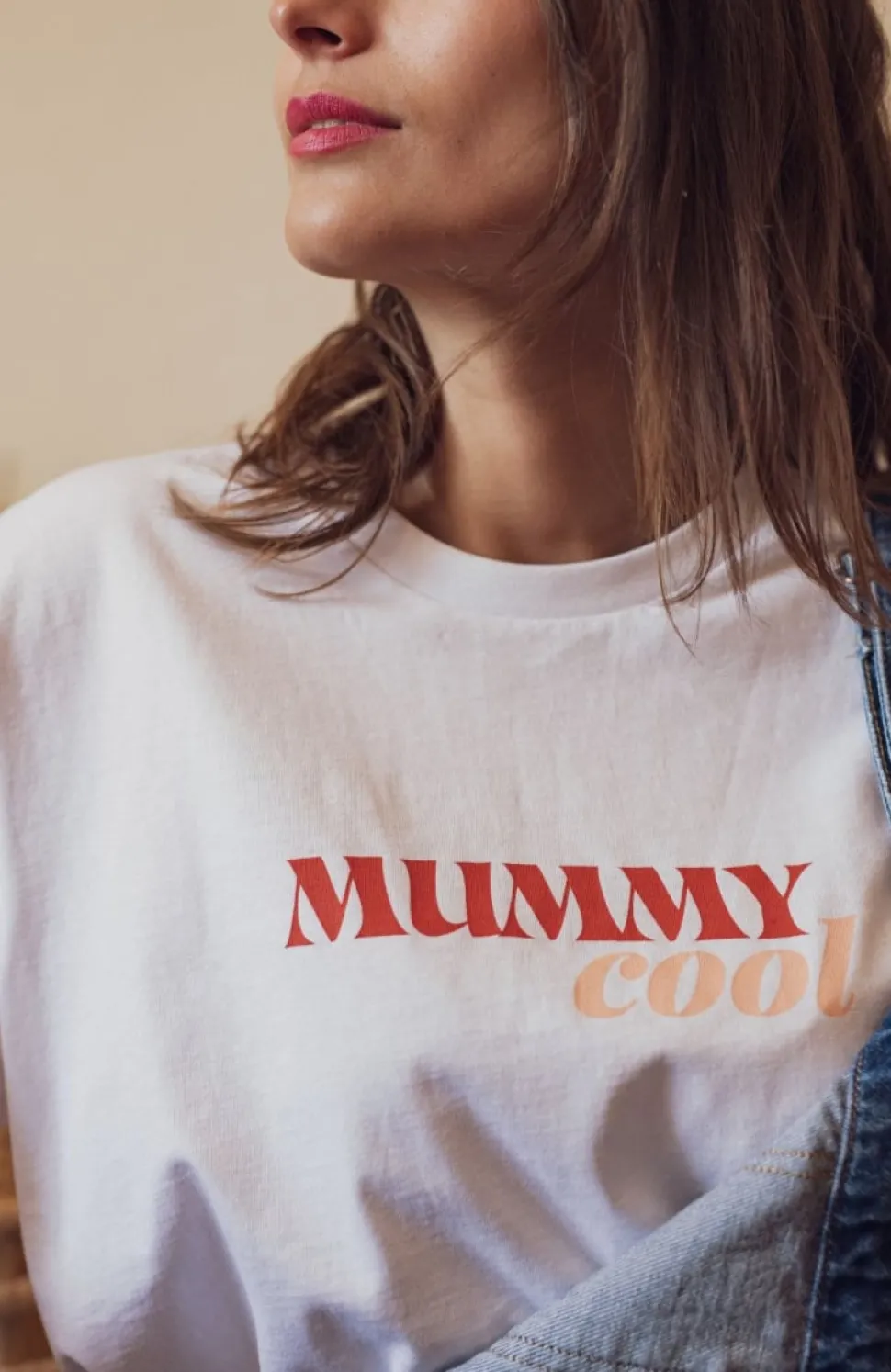 Hot T-shirt Mummy Cool - Blanc Femme Mode Et Accessoires