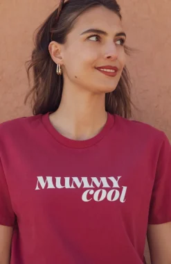 Best Sale T-shirt Mummy Cool - Framboise Femme Mode Et Accessoires