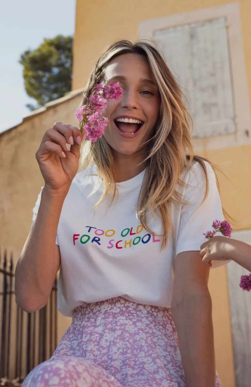Discount T-shirt Too Old For School - Blanc Femme Mode Et Accessoires|Mode Et Accessoires
